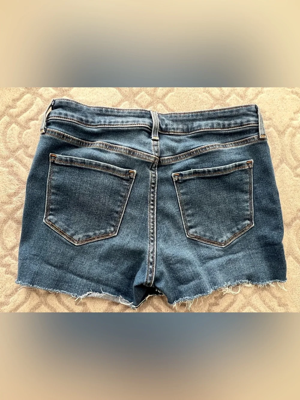 Old Navy Hand Cut Denim Shorts Women’s Size 8 Long